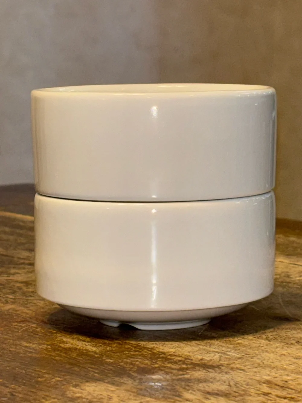 White Porcelain Ramekin Bowls Set of 2 Minimalist Modern Serving Dishes